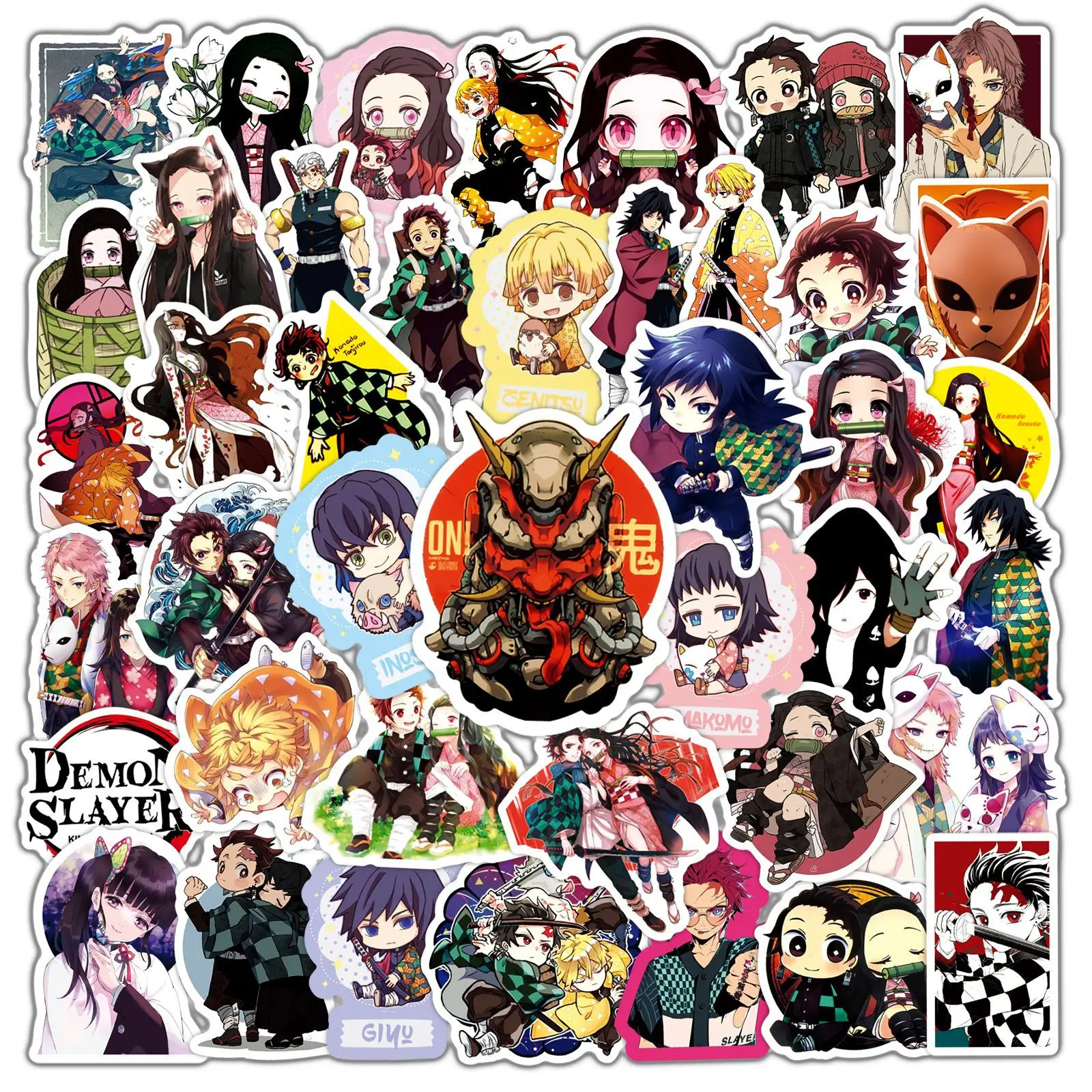 

10/30/50PCS Animation Ghost Killing Blade Graffiti Waterproof Sticker Suitcase Notebook Refrigerator SkateboardWaterCupWholesale