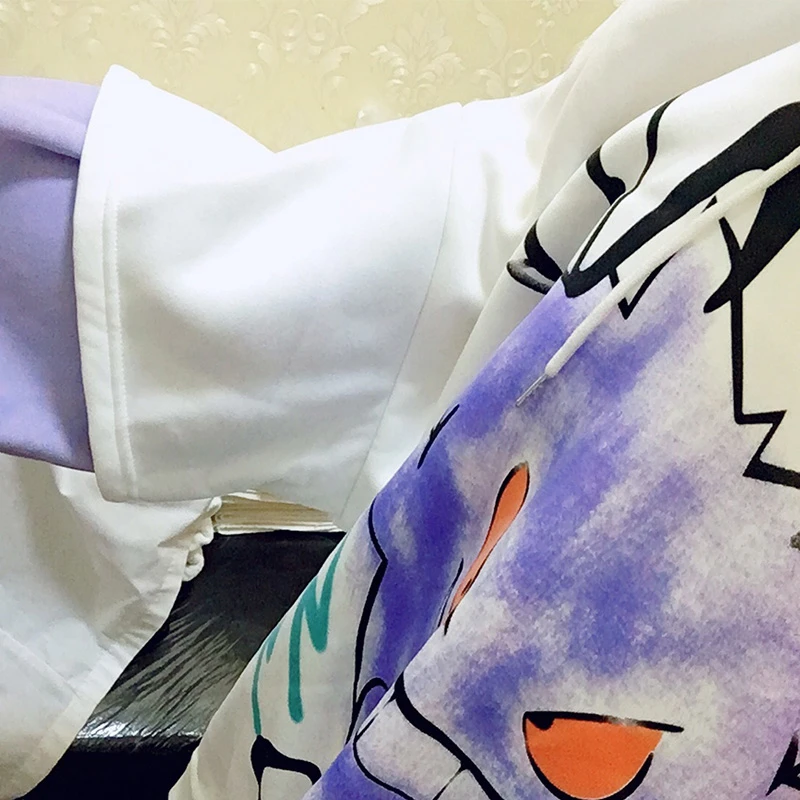 Фиолетовый женский большой балахон свободные женские толстовки в стиле