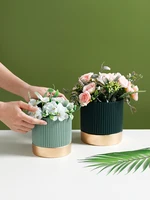1pc new ceramic cement flower pot succulent decoration desktop mini flowerpot home decor plant pot with hole