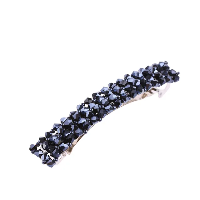 navy blue Лидер продаж, 1 шт., 7 цветов, корейские элегантные шпильки, заколки для волос, заколки со стразами, заколки для волос для женщин, аксессуары для волос для девочек - Цвет: navy blue