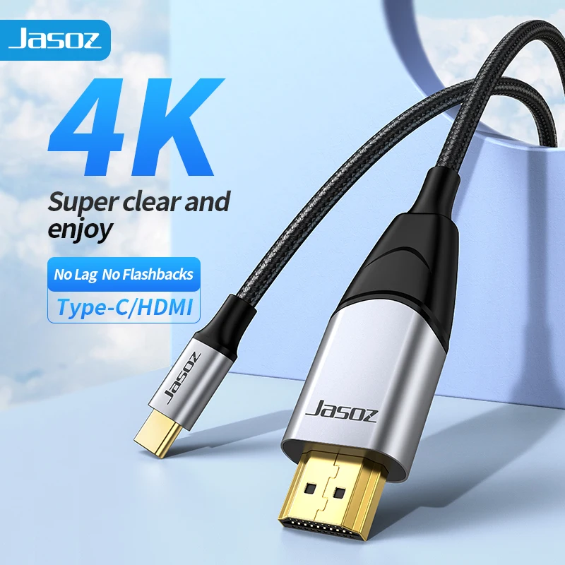 Jasoz Тип C к HDMI кабель USB 4 60 Гц для MacBook Huawei Mate 30 Pro HONOR USB-C адаптер | Электроника