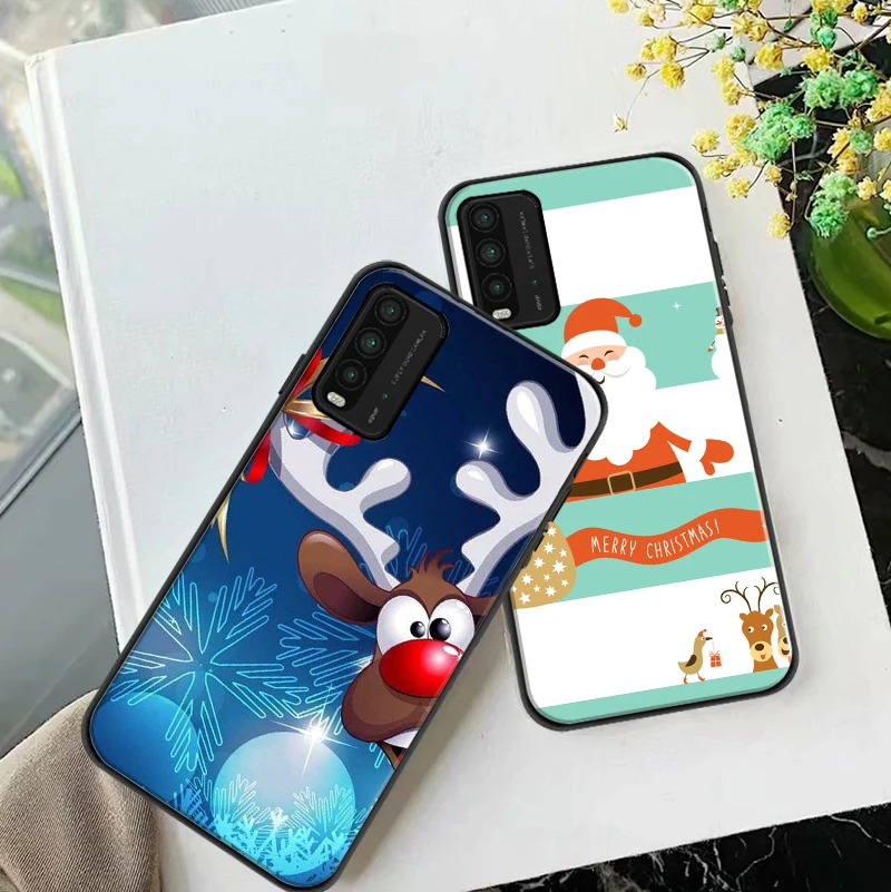 

Merry Christmas Silicone Phone Case For Xiaomi Redmi 9 9i 9AT 9T 9A 9C Note 9 9T 9S 9 Pro 5G 9 Pro Max Funda Soft Back Cover