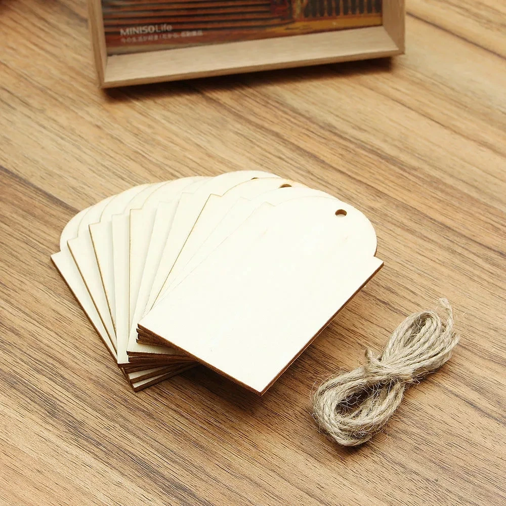 Деревянные Пустые Подвесные бирки 10 шт. деревянные подвесные табличка с