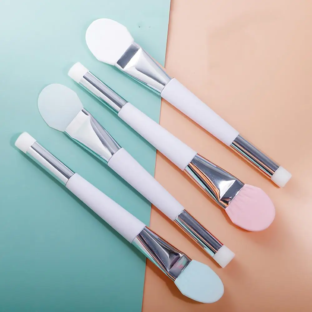 

free shipping 4 Pcs Silicone Face Mask Brush Pore Refining Mask Beauty Tool Soft Silicone Facial Mud Mask Applicator Nose Brush