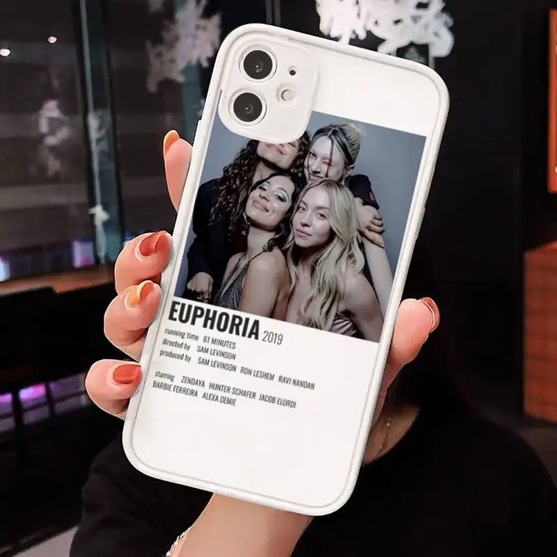 

Euphoria American TV Series Phone Cases matte transparent For iphone 7 8 11 12 plus mini x xs xr pro max luxury brand cover