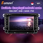 Автомагнитола Eunavi, 2 Din, Android, DVD, аудио, радио, мультимедиа для VW GOLF 6, Polo, Bora, JETTA B6, PASSAT, Tiguan, SKODA OCTAVIA, GPS-навигатор
