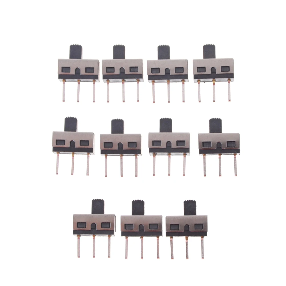 10Pcs Wholesale 3Pins SS12D10 toggle switch straight feet 1P2T handle high 5mm spacing of 4.7mm 3A 250V SS12D10G5 | Обустройство дома