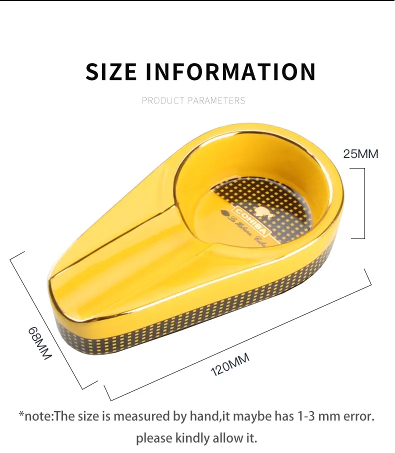 COHIBA карманная пепельница для сигар прикольные гаджеты 1 держатель аксессуары с