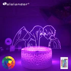 Новый Ночной светильник в стиле аниме Zero Two, детский, для девочек, для спальни, декоративный светильник в виде манги, подарок, 3d ночной Светильник, любимый в Франции