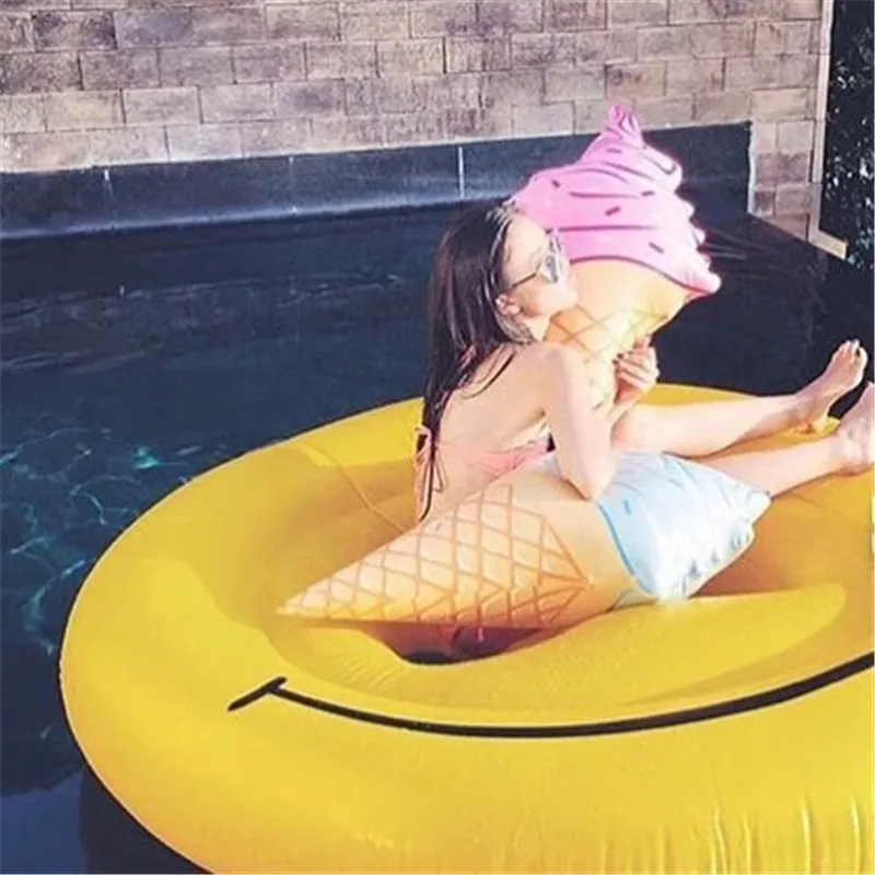 

Ins Hot Selling Inflatable Water Toy Ice Cream Summer Pool Party Floating Swimming Circle Children Toy for Adult Game 2