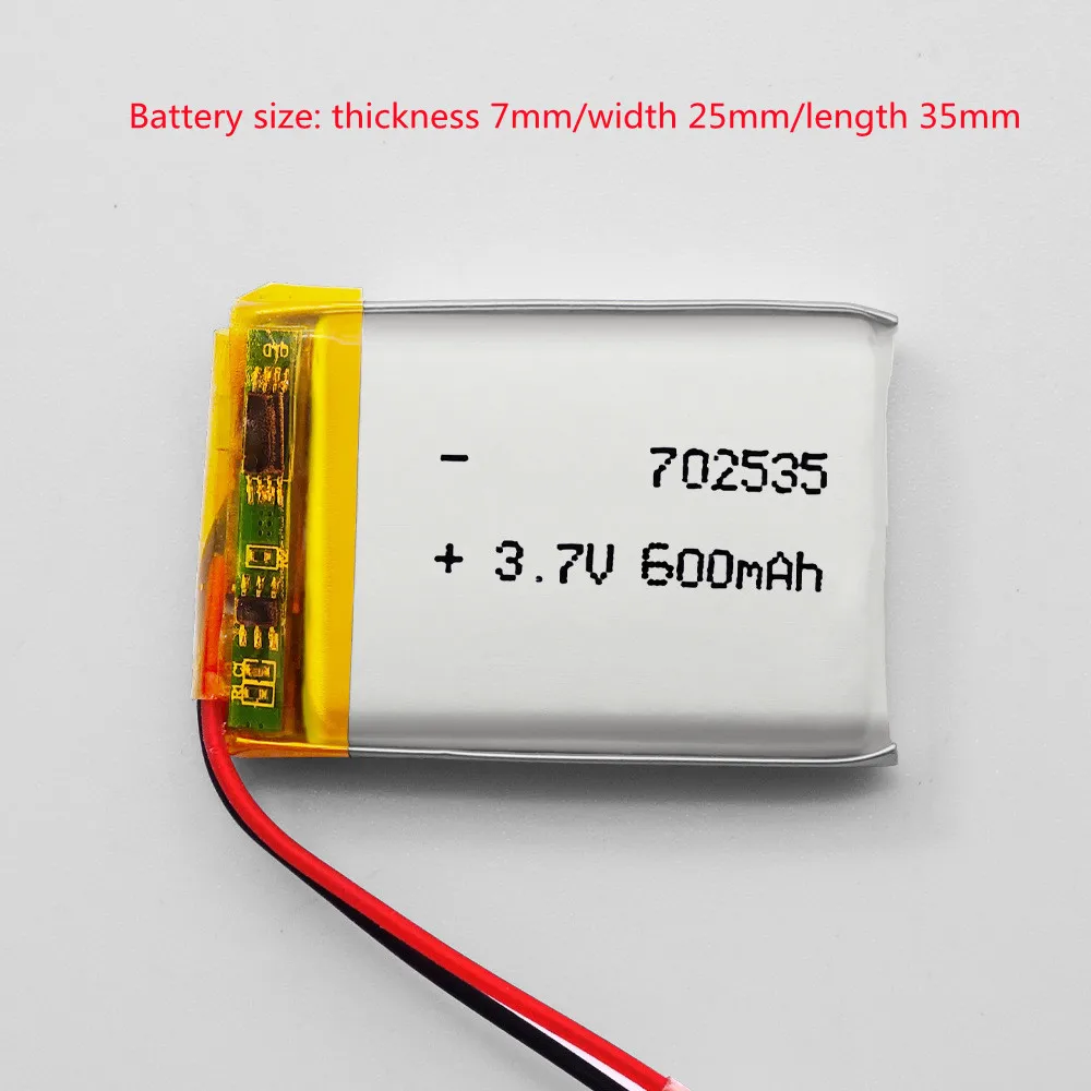 High Quality Cheap 702535 600mah 3.7v Lithium Li Ion Polymer Battery | Электроника