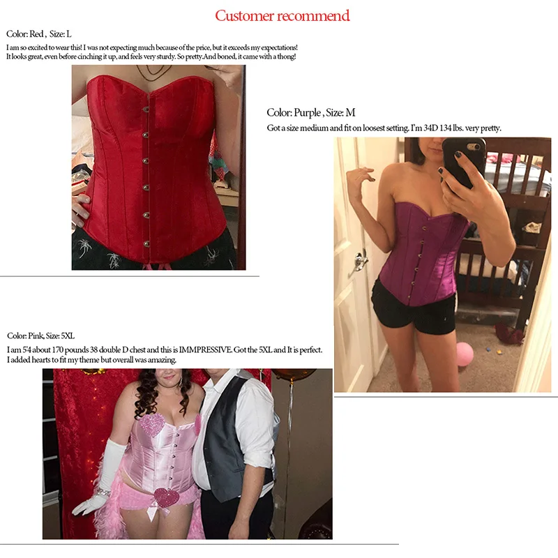 Сексуальный Топ корсет с пластинками Женский размера плюс 5XL 6XL Overbust корсеты и