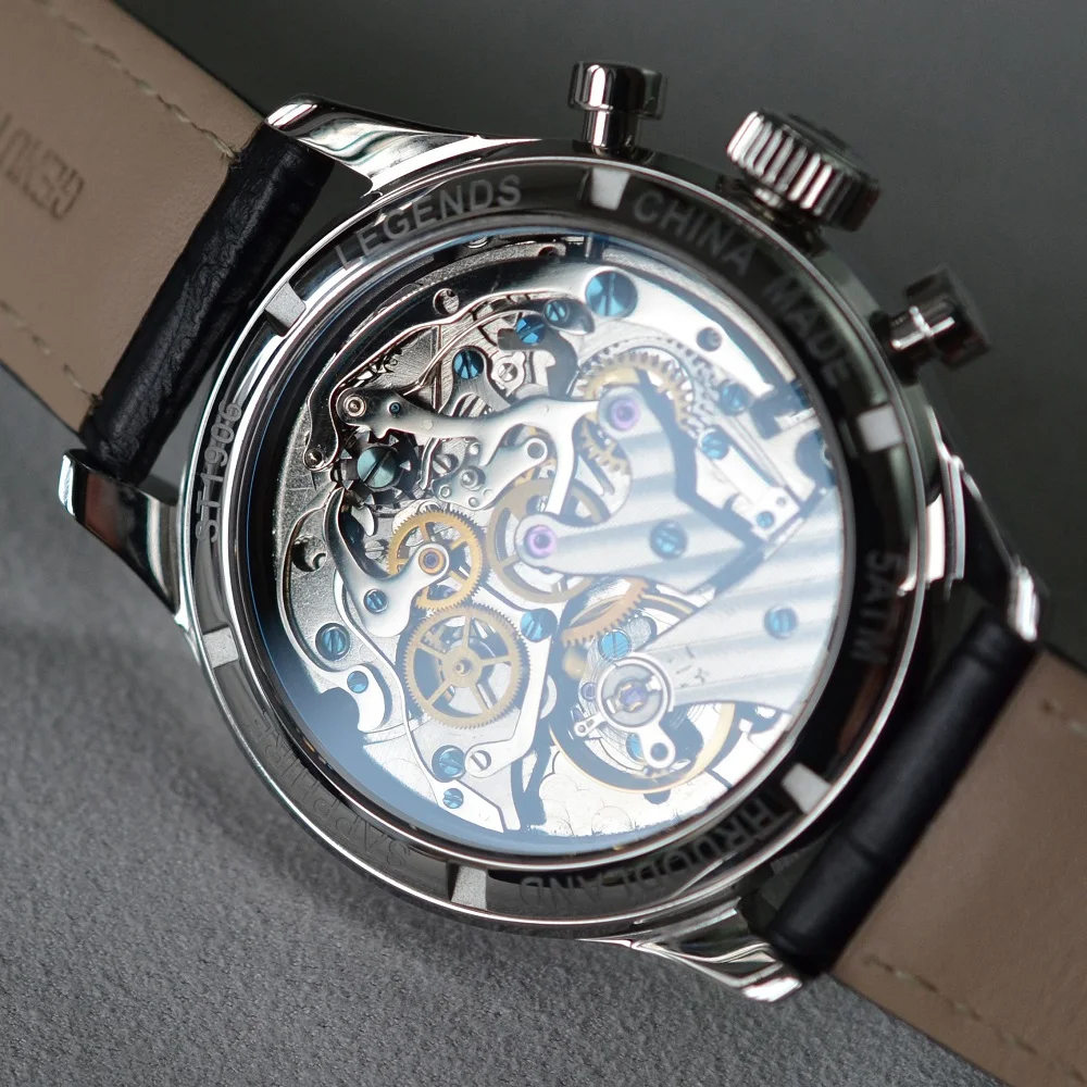 

Hruodland Sapphire crystal Case Seagull ST1906 Hand Winding Movement Automatic Watch Men's Mechanical Retro Luxury Watch