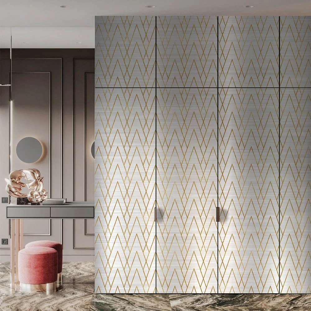 Самоклеящиеся обои в стиле арт-деко наклейки под золото с имитацией