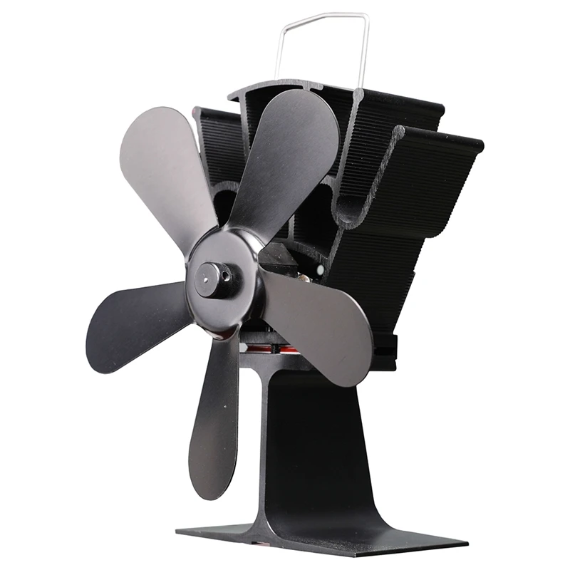 

Fireplace 5Blades Heat Powered Stove Fan Log Wood Burner Quiet Home Fireplace Fan Efficient Heat Distribution