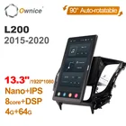 Автомагнитола Ownice для автомобилей Mitsubishi Triton L200 2015-2020, 13,3 дюймов, 1920*1080, 1 Din, GPS, поворотный