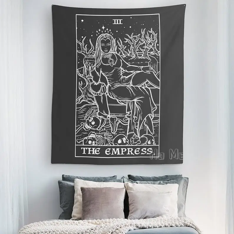 

The Empress Tarot Card Tapestry Halloween Home Decorations Gothic Witch Wall Hanging