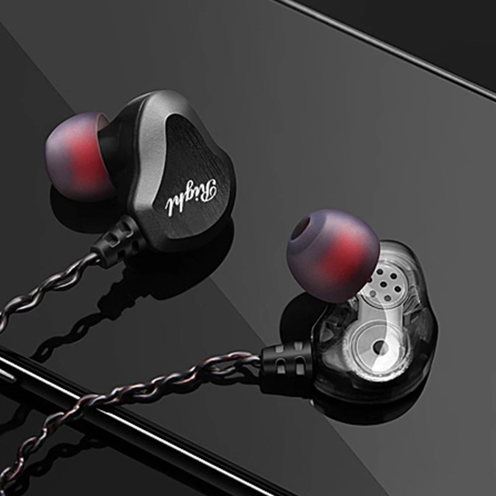 FDBRO двойные динамические наушники-вкладыши микрофон 3 5 мм HiFi бас металлические