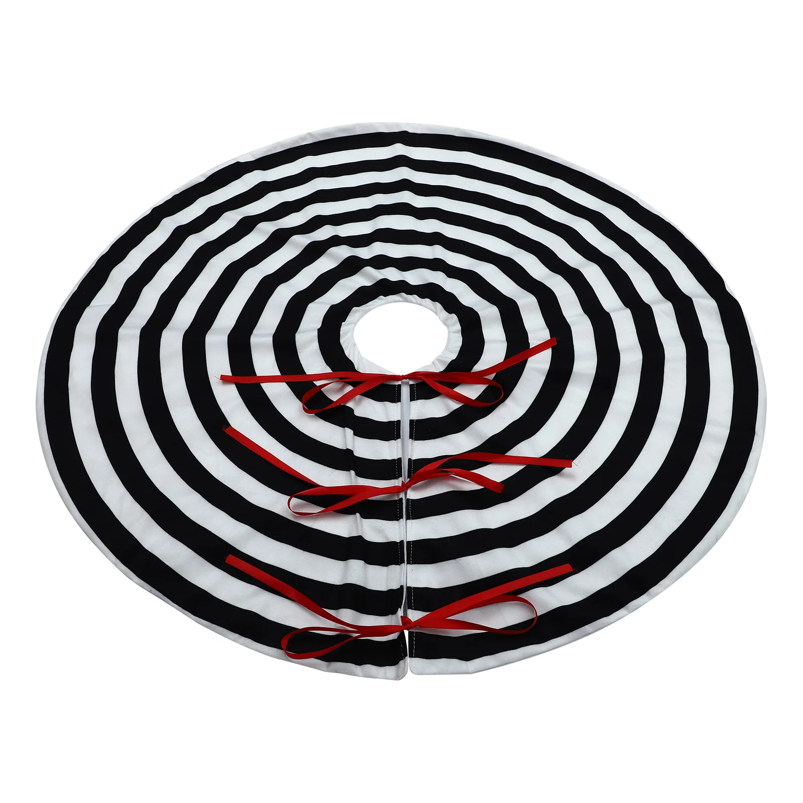 

1PC Lovely Xmas Tree Decorative Skirt Two-layer Short Plush Christmas Tree Skirt