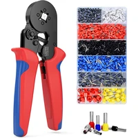 ferrule crimping tool kit 0 25 10mm%c2%b2 self adjustable ratchet wire crimping tool kit crimper plier set with 1200 wire terminals