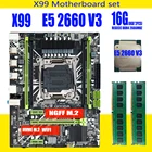 X99 материнская плата набор Xeon E5 2660 V3 LGA2011-3 CPU 2шт X 8 ГБ = 16 Гб 2666 МГц DDR4 память
