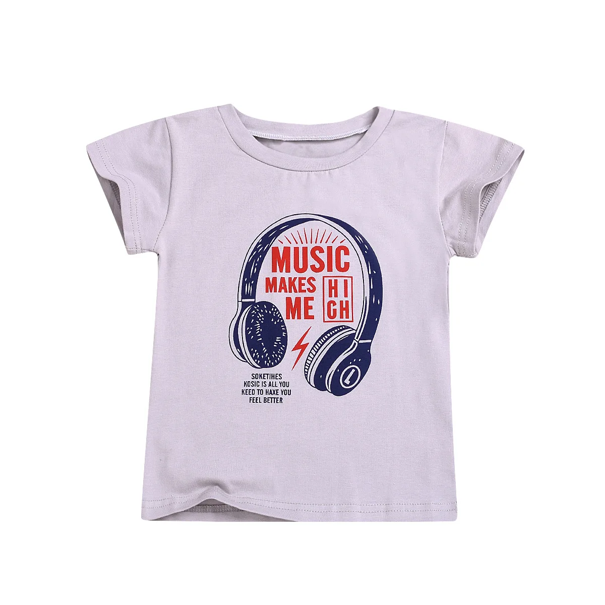 

2021 Summer Children Short Sleeve O Neck Print Fashion Picture Bodycon Cute Baby Girl Or Boys T-shirt 2-9T