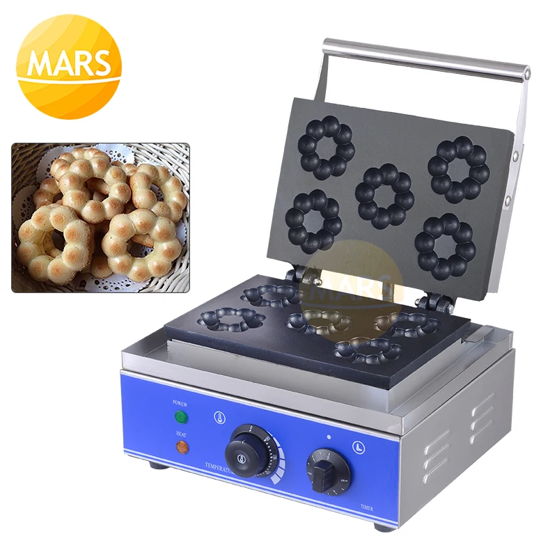 

Commercial Electric 5 Holes Mini Donuts Machine Sweet Donut Fryer Maker Doughnut Maker Non Stick Waffle Donut Machinery
