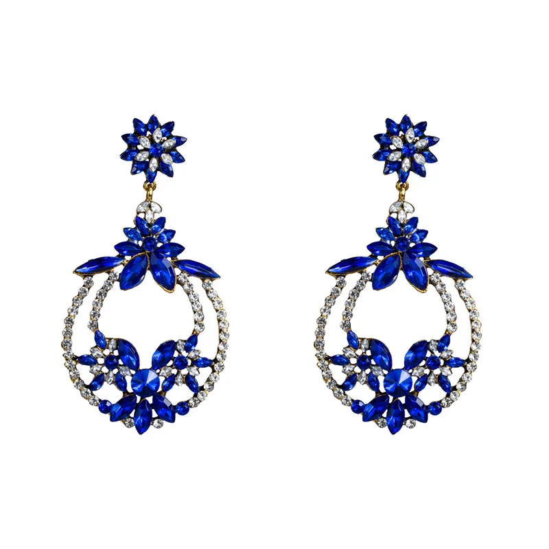 Мода 2019 европейский стиль большие серьги акриловые цветочные блестящие Модные