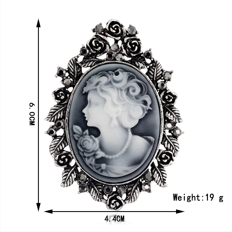 Женская Винтажная Брошь Стразы в викторианском стиле брошь виде головы королевы