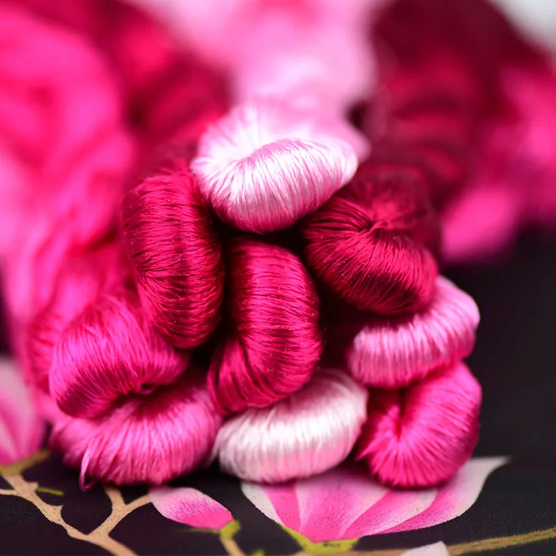 1pcs/400m silk embroidery thread / 100% /hand embroider cross stitch/rose pink /9 pure colors | Дом и сад