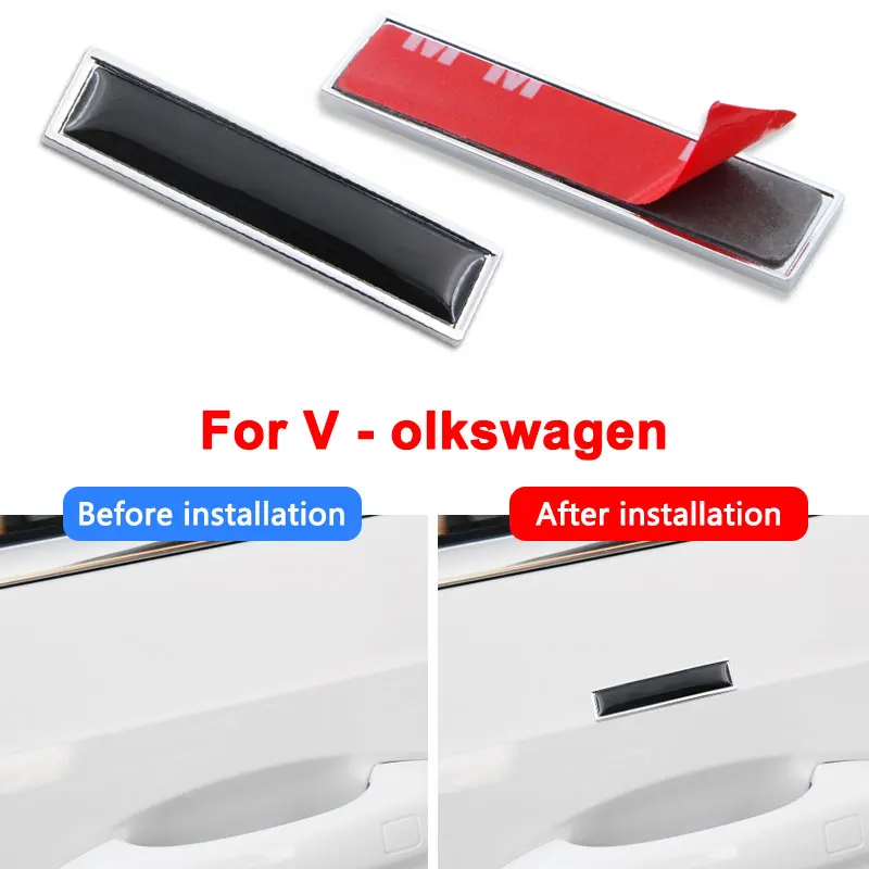 2 шт. автомобильные металлические наклейки на боковые двери для Volkswagen VW CC T-ROC Golf 4 5