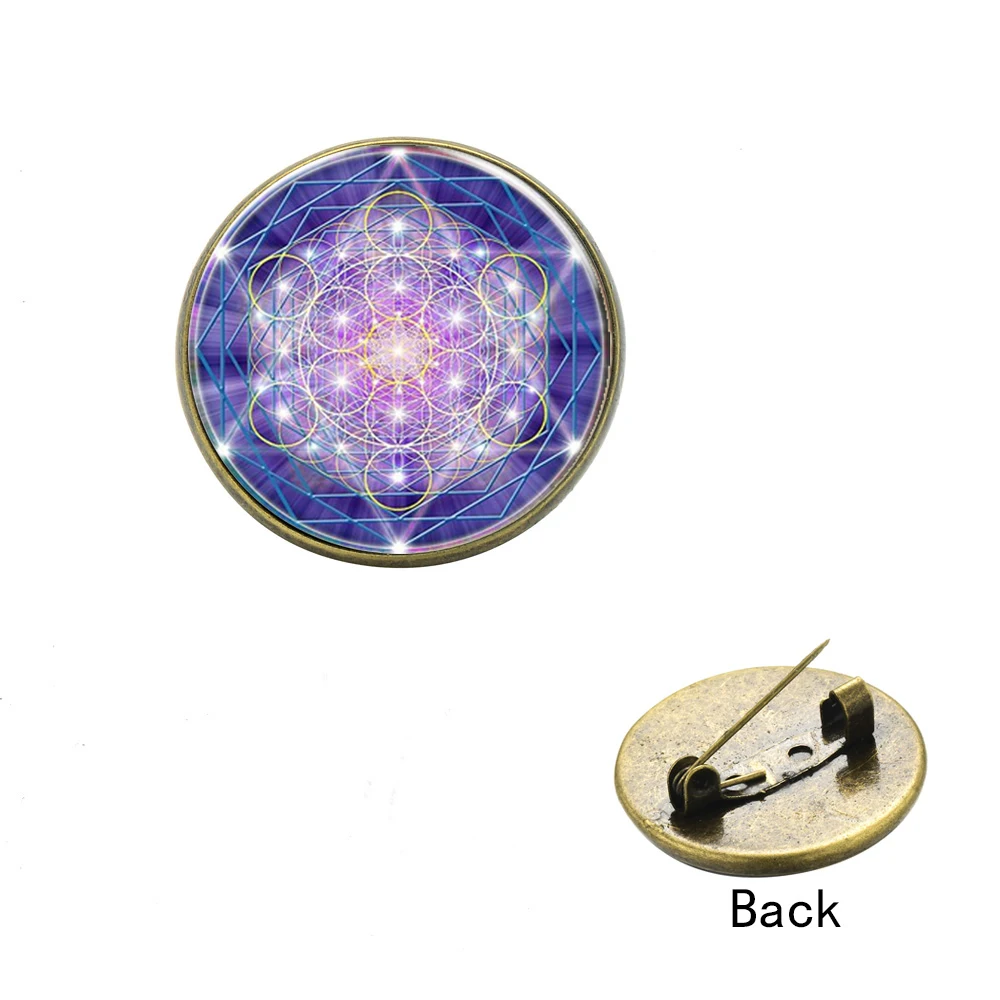 Новейшая брошь Metatron в форме кубика булавки геометрический священный цветок