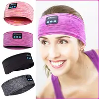 Bluetooth-наушники для сна, спортивная повязка на голову, тонкая, мягкая, эластичная, удобная, беспроводные наушники для музыки, боковая маска дл...