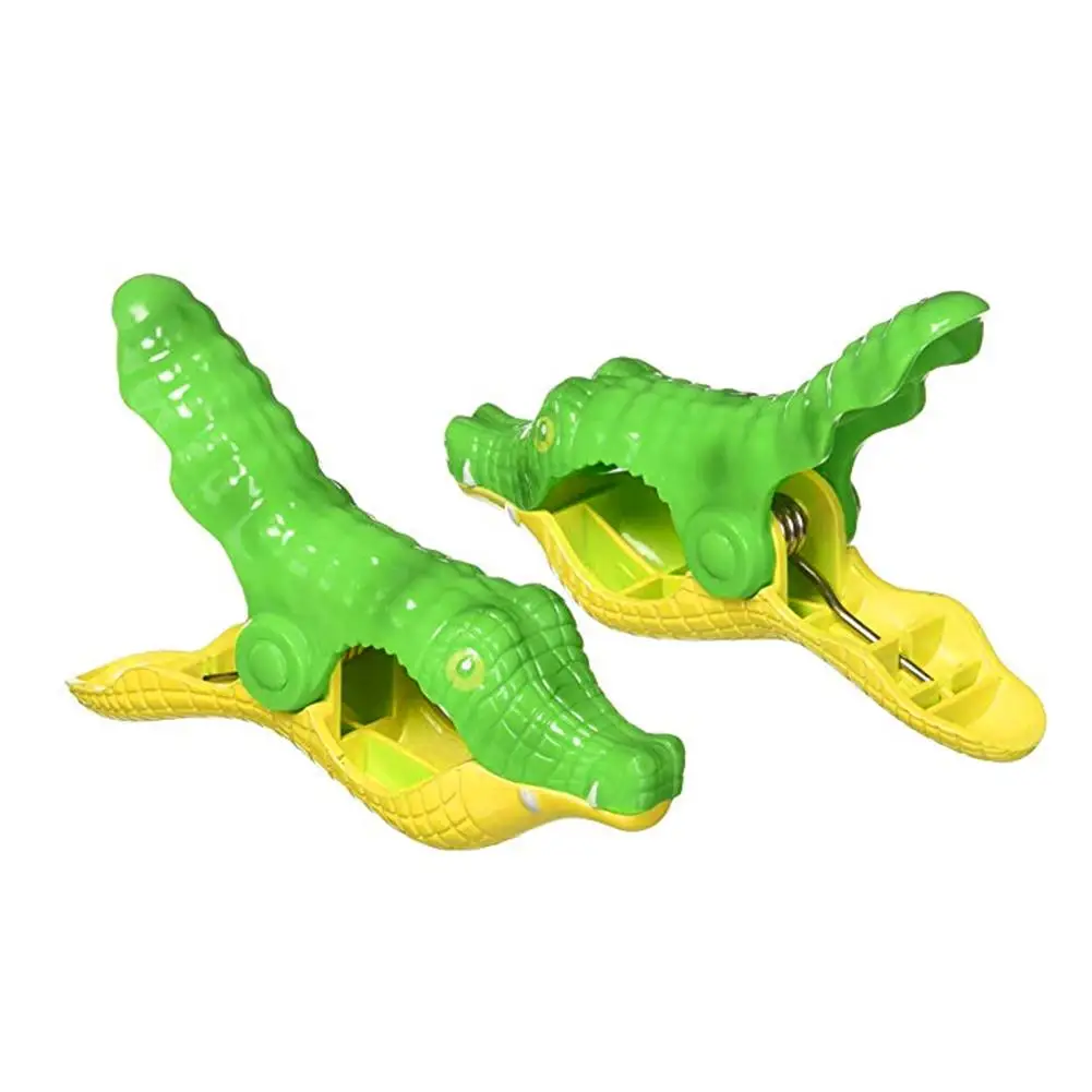 2PCS Beach Towel Clip Simulation Animal Strong Windproof Bath Towel Clothes Hanger Clip Sunbed Pegs Pool Towel Clips Quilt Clamp