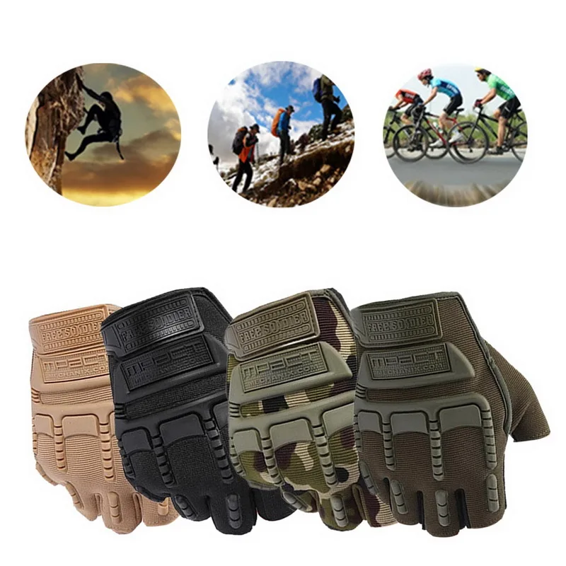 

Men's Fingerless Tactical gloves Anti-Slip Outdoor Military Gloves Cycling Mtb Bike Riding Motorcycle Driving Gloves Bicycle