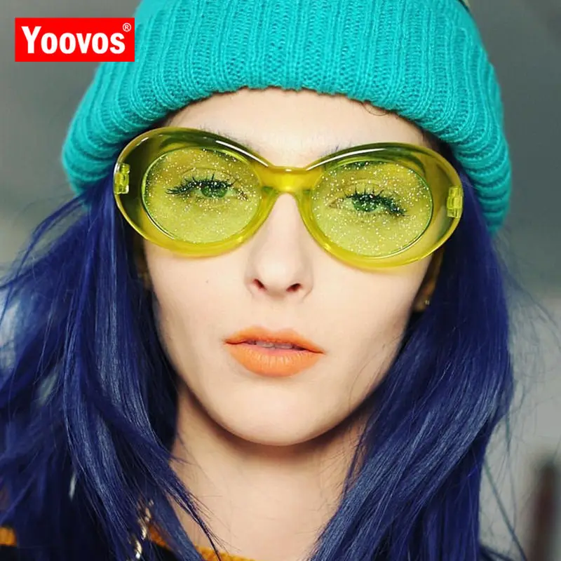 

Yoovos Retro Sunglasses Women New Oval Women Sunglasses Fashion Colorful Women Sunglasses Classic Brand Oculos De Sol Masculino