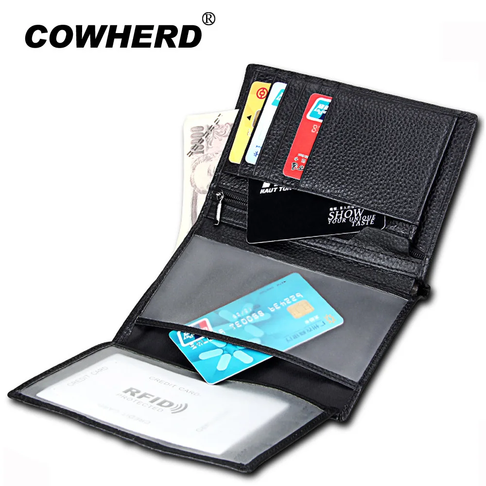 Мужские кошельки из воловьей кожи Cowherd мужской кошелек для мелочи с несколькими