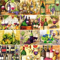 new 5d diy diamond painting wine diamond embroidery fruit cross stitch full square round drill crafts home decor manual art gift