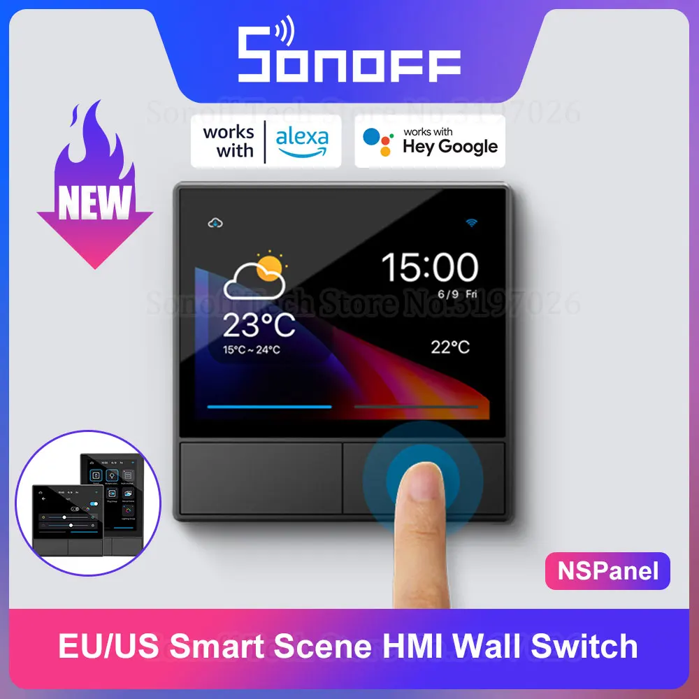 Настенный выключатель SONOFF NS Panel Smart Scene панель HMI EU/US термостат с несколькими