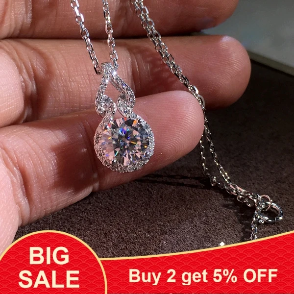 Роскошные женские круглые ожерелья с подвесками из кристаллов серебряного цвета