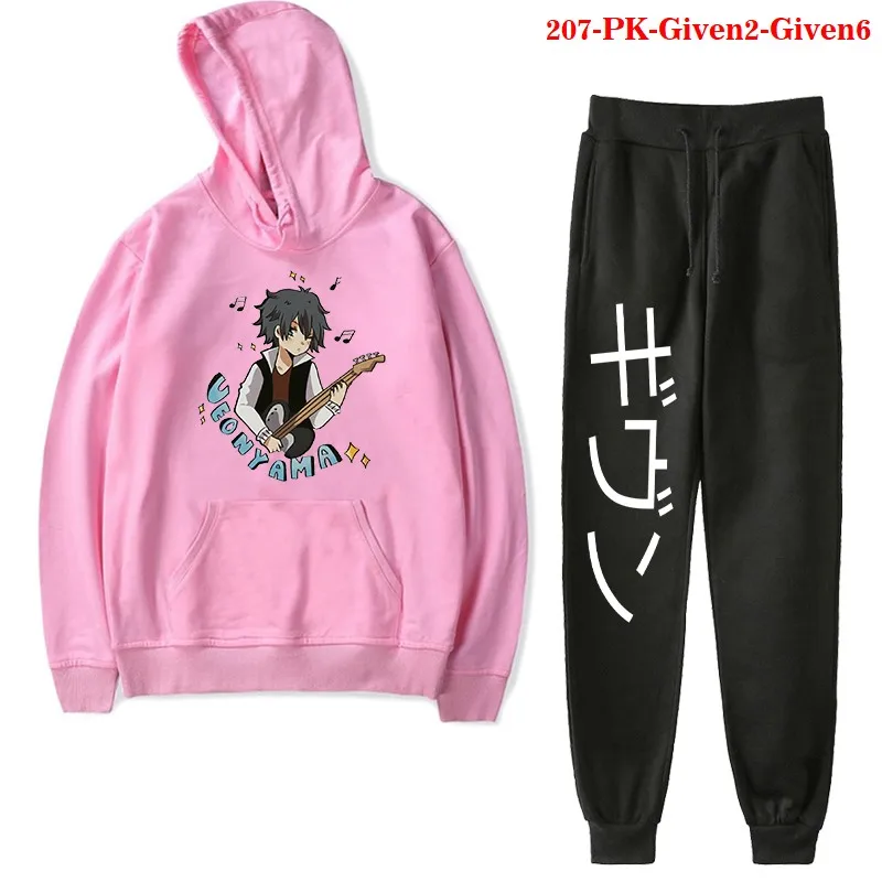 

Japanese Anime Given Yaoi Men's Clothing Men Sets Hoodie Set Fleece Sweatshirt Casual Sweatpants Men Tracksuit Anime Sport Wear