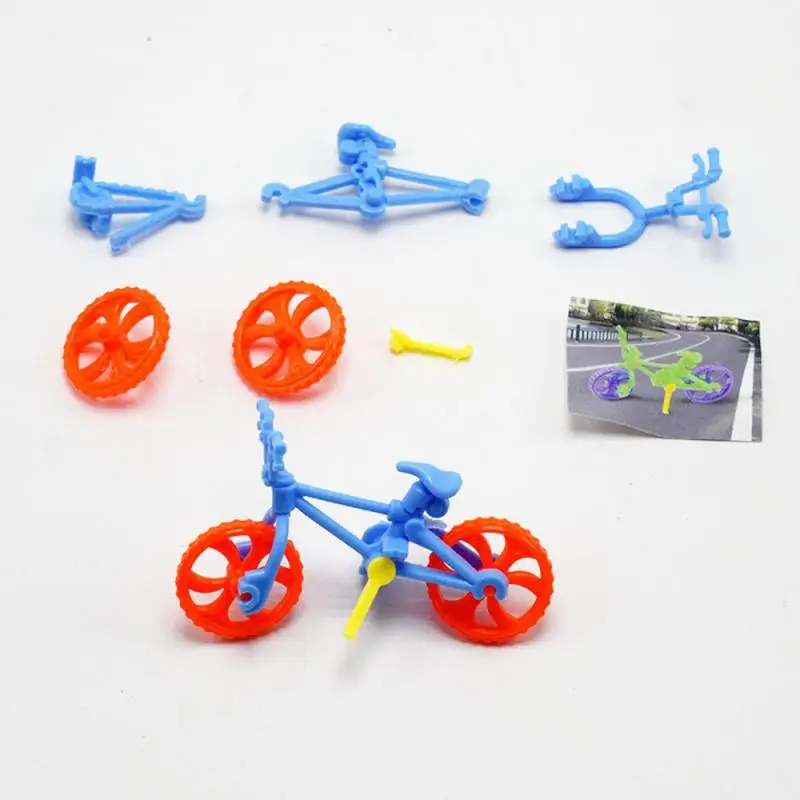 

5PC DIY Assembled Bicycle Toys Mini Bike Toys for Kids Children Education Learning Handwork Tools Bicycle Model Toy Random Color