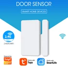 Смарт-датчик двери Tuya, Wi-Fi, управление через приложение Smart LifeTuya, датчик открытия окон и дверей, домашняя сигнализация, 2021
