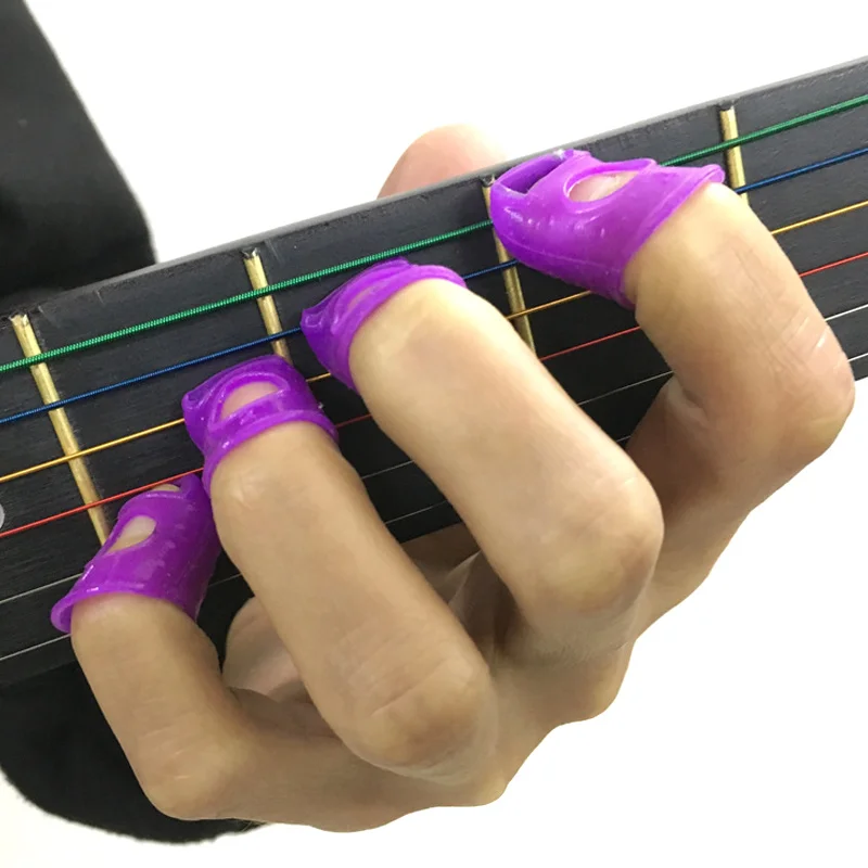 5 größen gitarre fingertip protektoren silikon finger guards für ukulele e gitarre musik instrumente zubehör auf lager free global