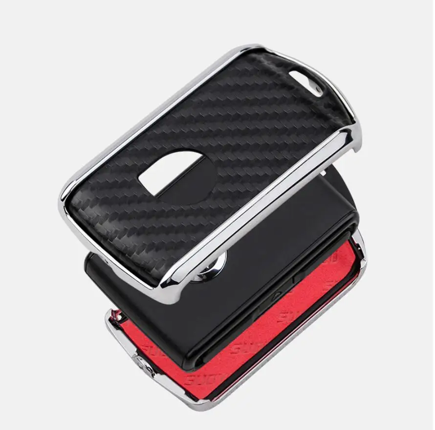 Автомобильный кожаный чехол для ключей из углеродного волокна Volvo XC40 XC60 S90 XC90 V90 2017