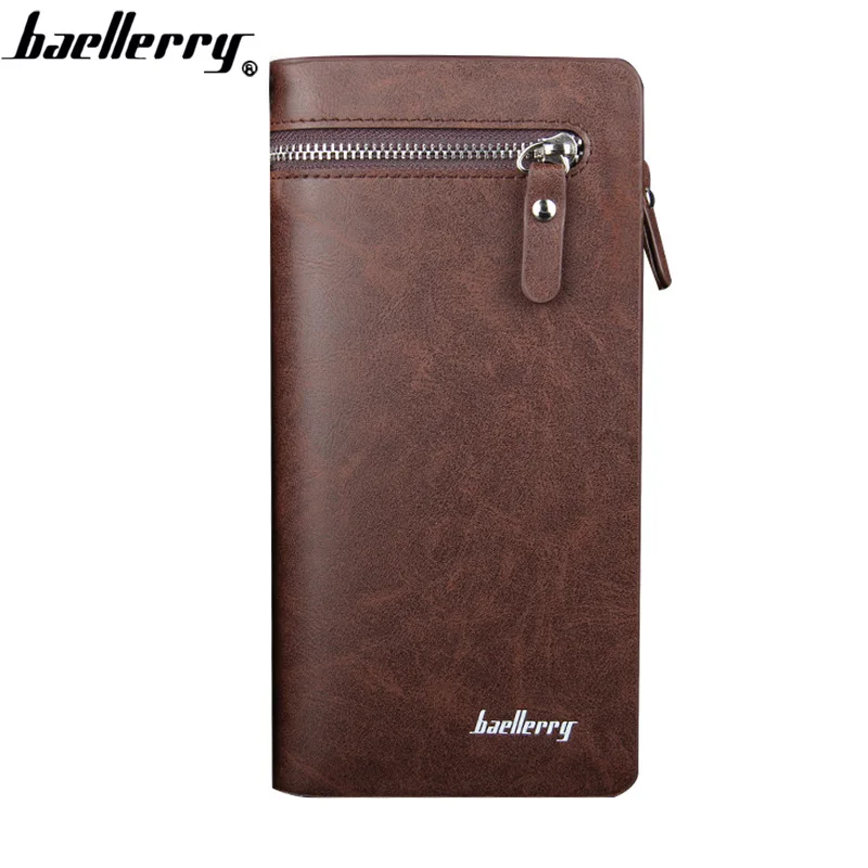 

Baellerry Men Wallets Classic Long Style Card Holder Male Purse Quality Zipper Large Capacity Big Brand Luxury Wallet For Men