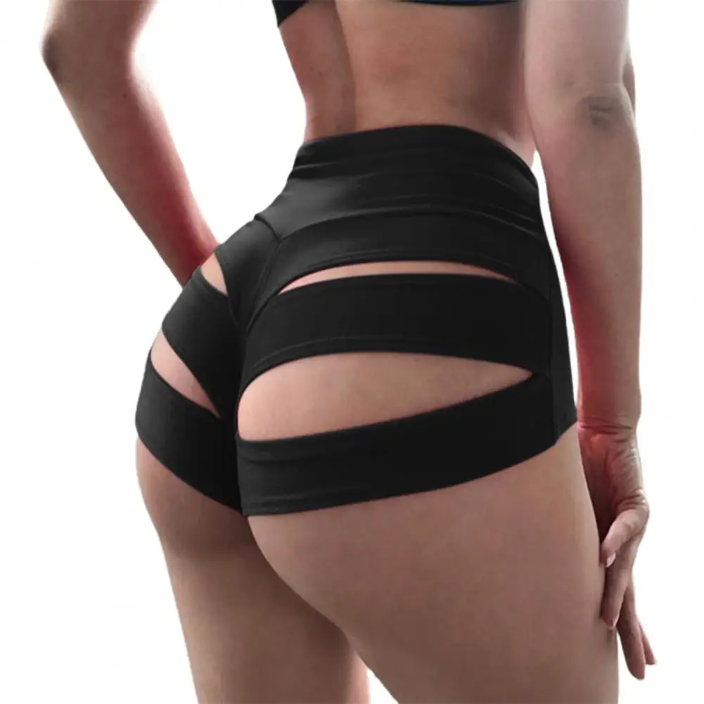 

Women shorts Fashion Breathable Women Cut Out Stretch Abdomen High Waist Mini Yoga Shorts Summer Women's Clothing 2021