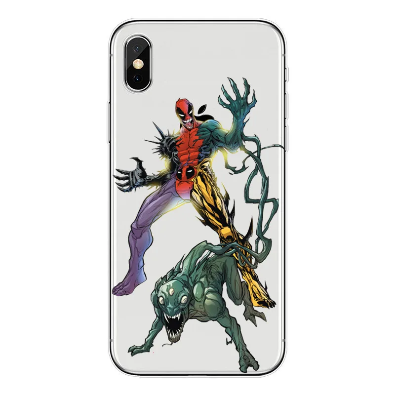 Marvel DC Comics Дэдпул паук-человек Мягкий ТПУ силиконовый чехол для телефона iPhone X 10 5 5S