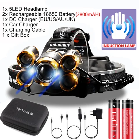 Налобный фонарь TRLIFE T6 5 светодиодов