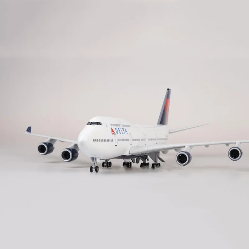 1/150 масштаб 47 см самолет Boeing B747 самолет DELTA авиакомпания Модель W светильник литой под давлением пластиковый полимерный самолет для сбора